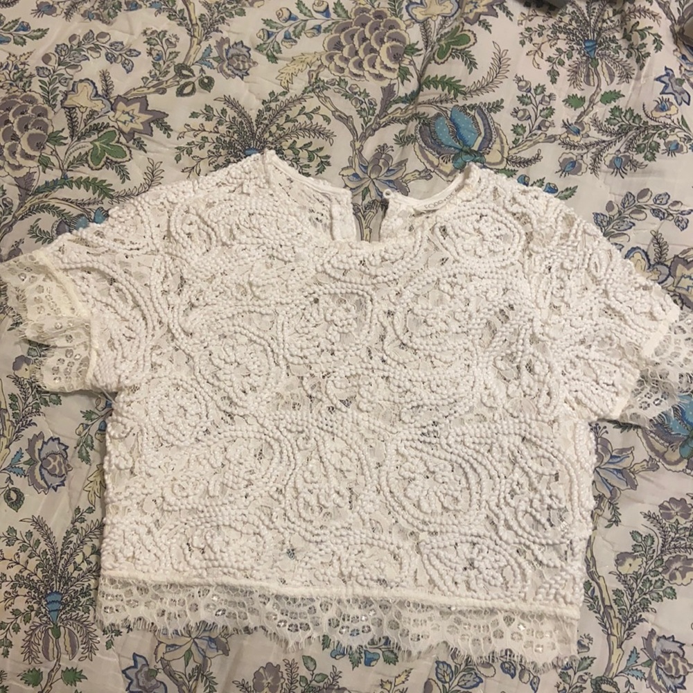 Never worn crop lace crop top